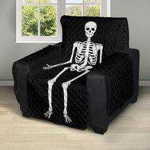 Load image into Gallery viewer, Skeleton Recliner Cover Black and White Slip Cover Protector
