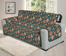 Load image into Gallery viewer, Floral Pattern Orange Peach and Teal Furniture Slipcovers
