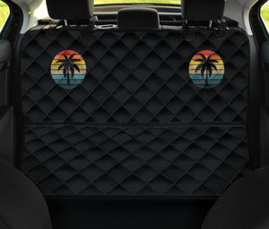 Retro Sun With Palm Trees Back Seat Cover