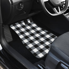 Load image into Gallery viewer, Black and White Buffalo Check Marled Pattern Floor Mats
