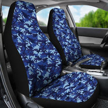 Load image into Gallery viewer, Blue Camouflage Car Seat Covers Camo
