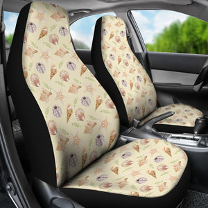 Sand With Sea Shell Pattern Car Seat Covers