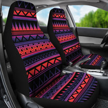 Load image into Gallery viewer, Pink, Purple and Black Bright Colored Tribal, Ethnic Abstract Car Seat Covers
