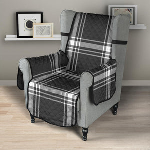 Plaid Armchair Slipcover Protector Cover For Up To 23" Seat Width Chairs