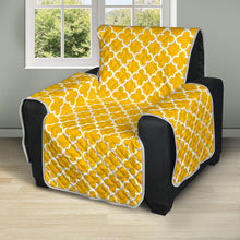 Load image into Gallery viewer, Golden Yellow and White Quatrefoil Furniture Slipcover Protectors Medium Size
