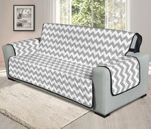Load image into Gallery viewer, Gray and White Chevron Furniture Slipcover  Protector
