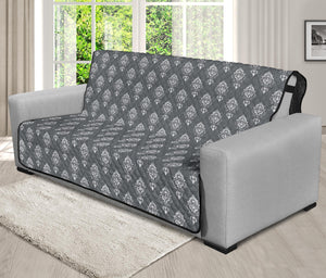 Gray Damask Pattern Furniture Slipcover Protectors