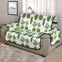 Load image into Gallery viewer, White With Green Cactus Pattern Furniture Slipcovers
