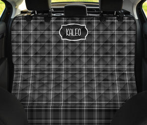Kaleo Pet Seat Cover Gray Plaid
