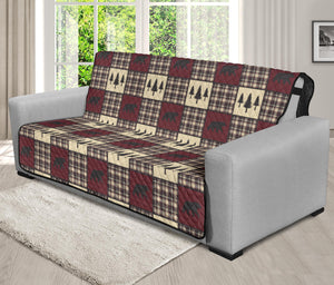 Fall Color Bear Plaid Sofa