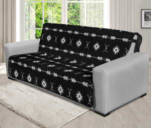 Black Gray and White Tribal Pattern Furniture Slipcover Protectors