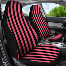Load image into Gallery viewer, Pink and Black Striped Car Seat Covers Seat Protectors

