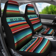 Load image into Gallery viewer, Colorful Green, Red, Blue and Orange Serape Car Seat Covers Set

