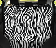 Load image into Gallery viewer, Black and White Zebra Stripes Print Back Bench Seat Cover For Pets
