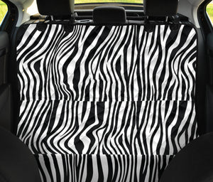 Black and White Zebra Stripes Print Back Bench Seat Cover For Pets
