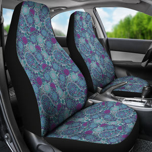 Blue Purple Paisley Car Seat Covers