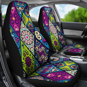 Purple Ethnic Pattern Car Seat Cover
