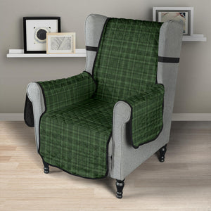 Forest Green Plaid Armchair Slipcover 23