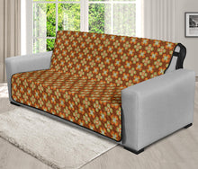 Load image into Gallery viewer, Brown and Orange Retro Flower Pattern Furniture Protector Slipcovers
