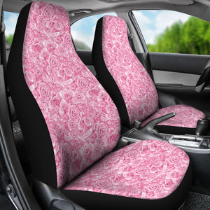 Pink Roses Seat Covers Girly Shabby Chic Rose Pattern