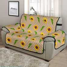 Load image into Gallery viewer, Tan With Rustic Sunflower Pattern 48&quot; Chair and a Half Sofa Cover Couch Protector
