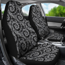 Load image into Gallery viewer, Black and Gray Tie Dye Car Seat Covers Front Seat Protectors
