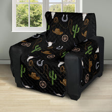 Load image into Gallery viewer, Western Cowboy Pattern on Black Furniture Slipcover Protectors
