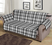 Load image into Gallery viewer, Gray and White Plaid Sofa Slipcover Protectors For 70&quot; Seat Width Couches
