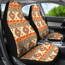 Load image into Gallery viewer, Orange Colorful Ethnic Tribal Car Seay Covers Set
