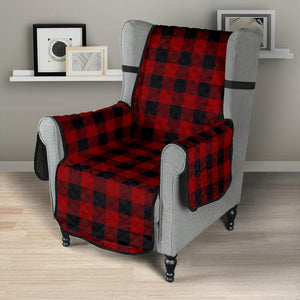 Red and Black 23" Sofa Chair Cover Protecter Farmhouse Country Home Decor
