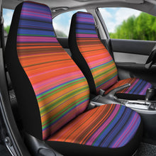 Load image into Gallery viewer, Colorful Serape Style Car Seat Covers Purple, Pink, Orange, Green and Yellow
