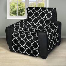 Load image into Gallery viewer, Black and White Quatrefoil Furniture Slipcover Protectors Geometric Pattern
