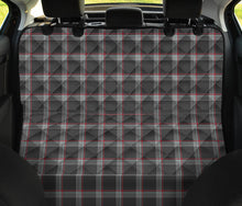 Load image into Gallery viewer, Custom Gray Red Plaid Back Seat Cover For Pets
