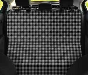 Medium Gray and Black Buffalo Plaid Back Seat Cover For Pets Small Print