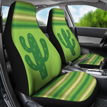 Load image into Gallery viewer, Green Serape Cactus Car Seat Covers Set
