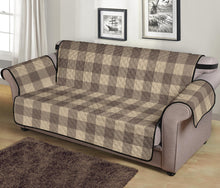 Load image into Gallery viewer, Cool Brown Buffalo Check Furniture Slipcovers
