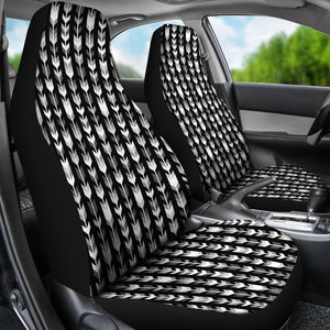 Gray, Black and White Boho Arrow Pattern Car Seat Covers