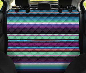 Purple and Green Serape Style Back Seat Cover For Pets