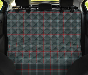 Gray, Red and White Plaid Back Seat Cover For Pets