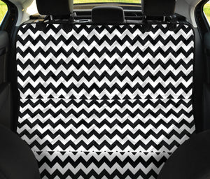 Black White Chevron Back Seat Bench Cover Protector For Pets