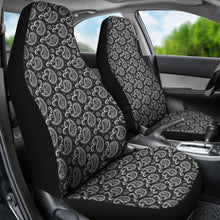 Load image into Gallery viewer, Black Paisley Pattern Car Seat Covers Bandana Print
