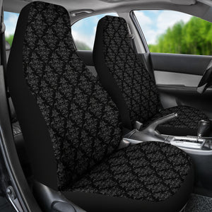 Gray and Black Damask Car Seat Covers Seat Protectors