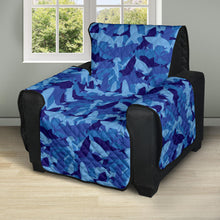 Load image into Gallery viewer, Blue Camo Shark Pattern Recliner Slipcover
