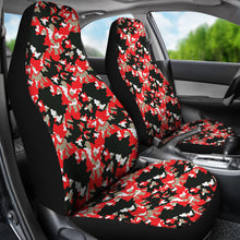 Load image into Gallery viewer, Black Red and Gray Skull Camouflage Camo Car Seat Covers
