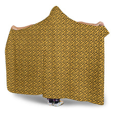 Load image into Gallery viewer, Yellow Cheetah Print Hooded Blanket With Sherpa Lining Animal Skin
