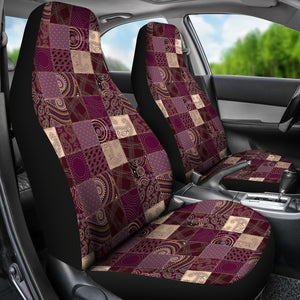 Purple Patchwork Style Car Seat Covers