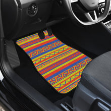 Load image into Gallery viewer, Set of 4 Floor Mats Colorful Ethnic Tribal Pattern Boho Mexican Inspired
