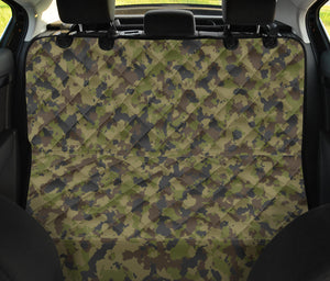 Camo Back Seat Cover For Pets Fits Cars, SUVS and Trucks Camouflage Green, Gray, Brown