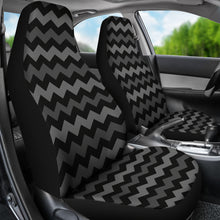 Load image into Gallery viewer, Gray and Black Ombre Chevron Car Seat Covers Set Seat Protectors
