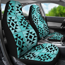 Load image into Gallery viewer, Turquoise Ethnic Tribal Pattern Car Seat Covers Set
